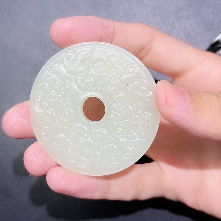 和田玉未镶嵌挂件理****9