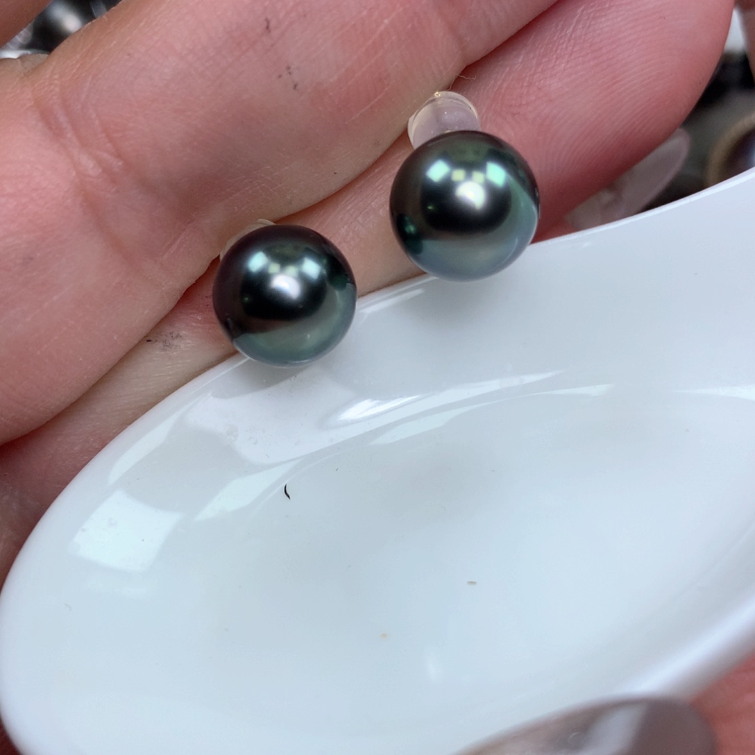 海水珍珠耳饰18K金镶嵌