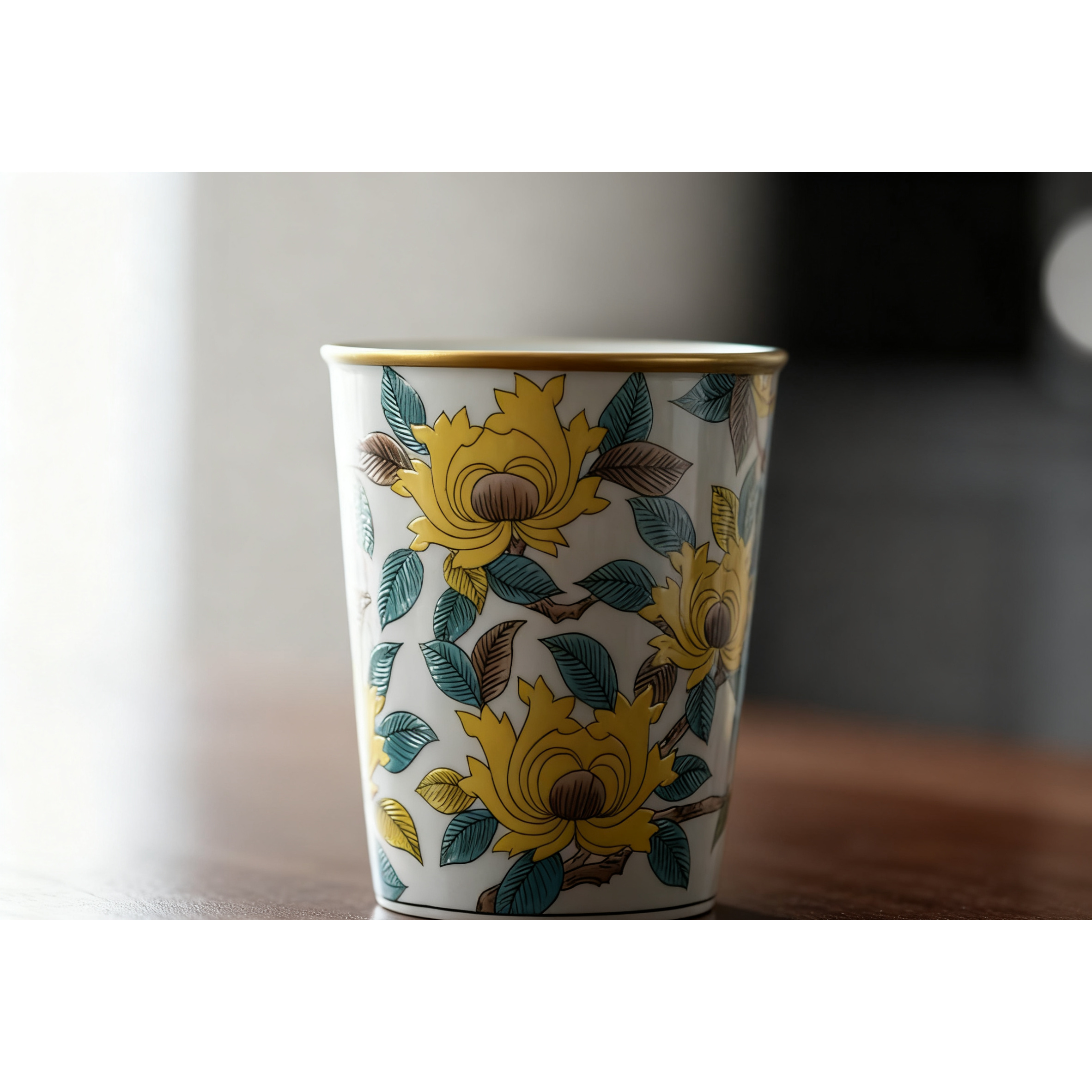 瓷都德化陶瓷无盖款50ML至100ML小容量菊花可乐造型杯-0540