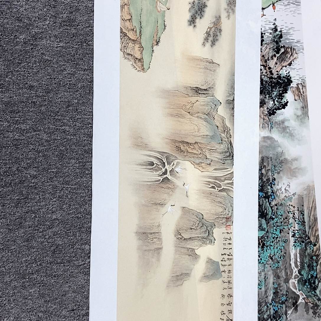 沐***l国画明锐四尺对开精品佳作