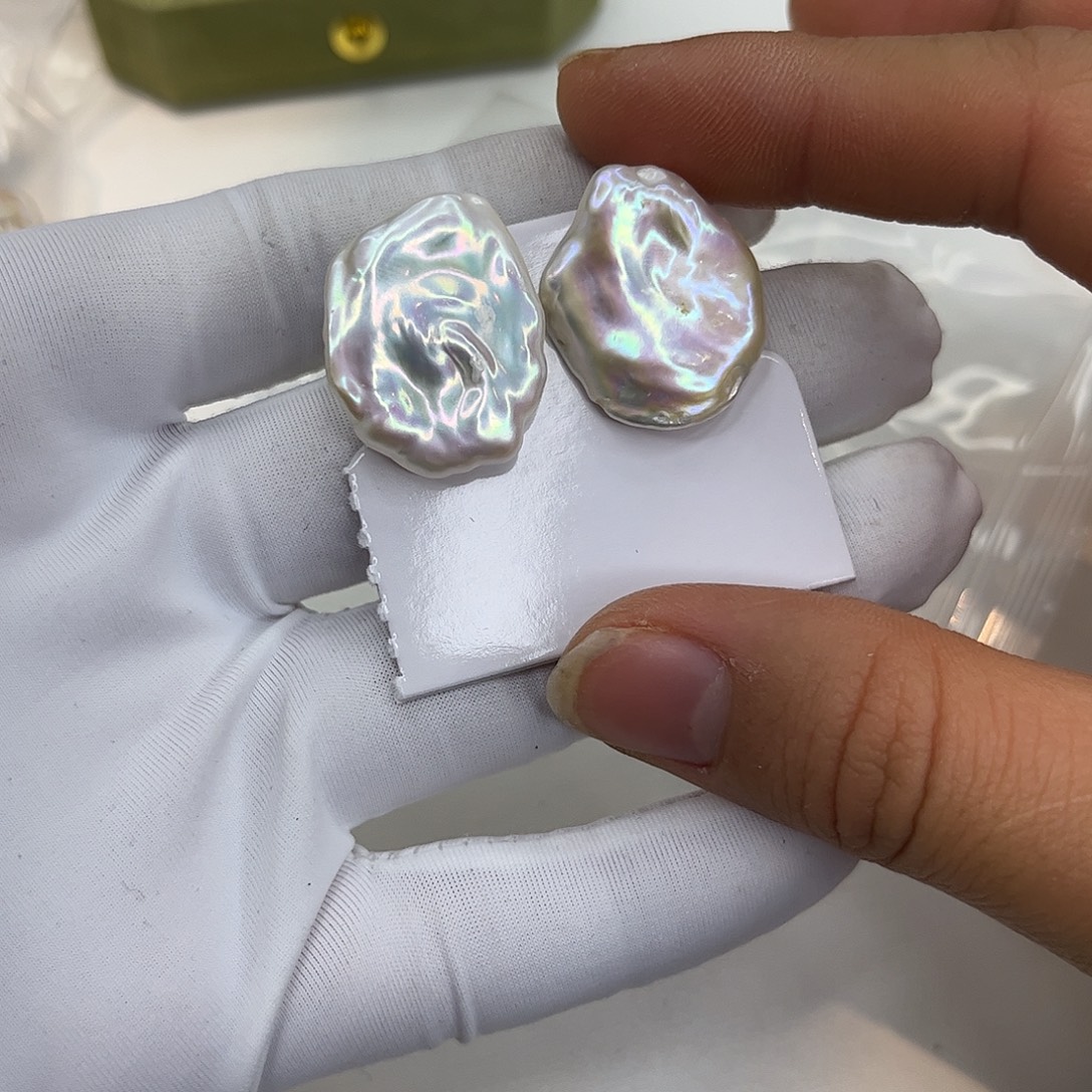 耳饰淡水珍珠银S925镶嵌