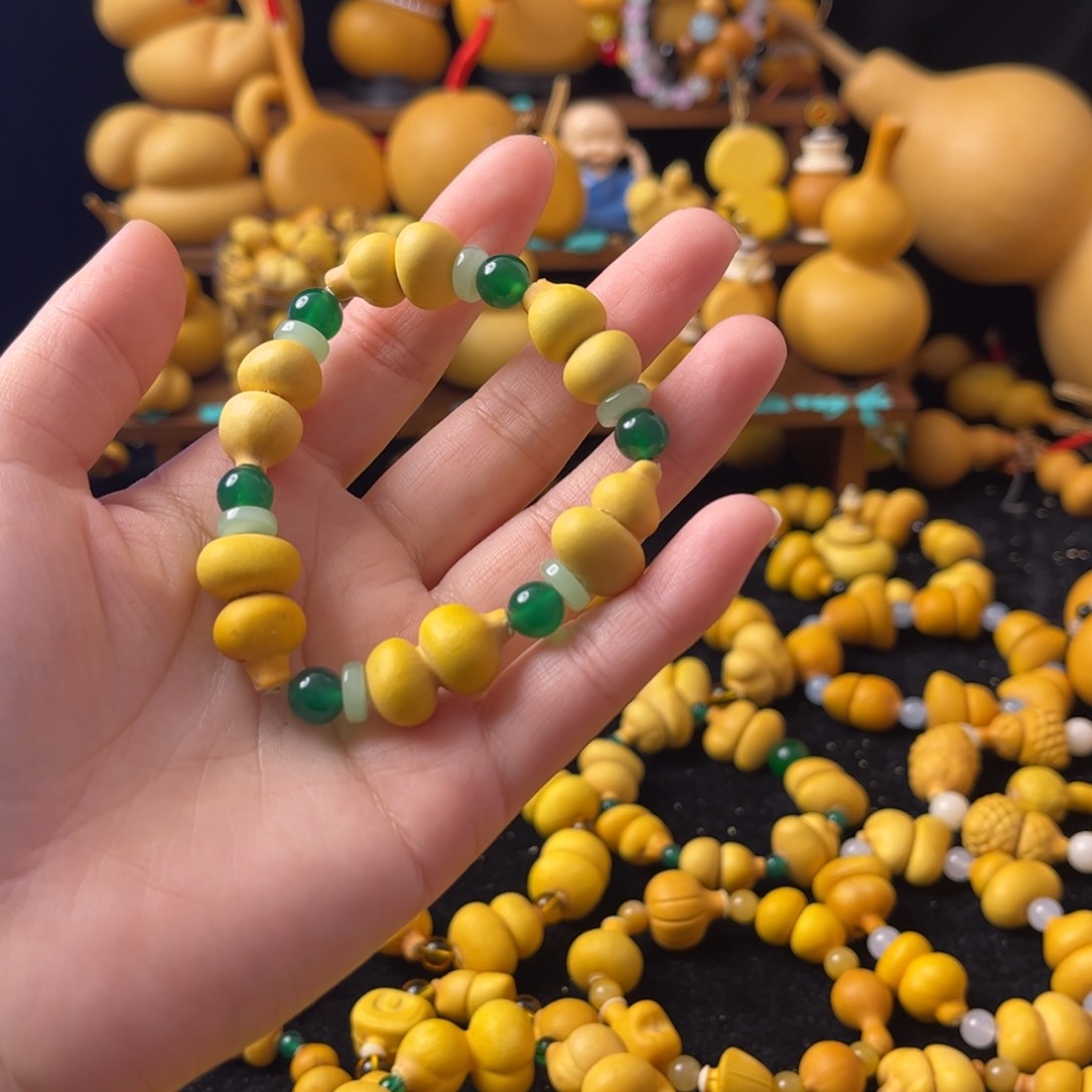 静**流六颗小钱袋手串