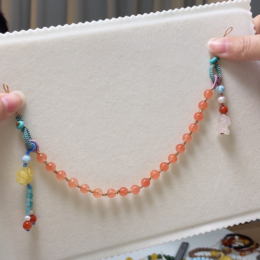 琥珀裸石未镶嵌蜜蜡手链