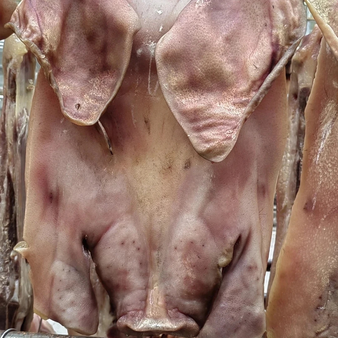 大别山生态黑毛猪整个脸皮