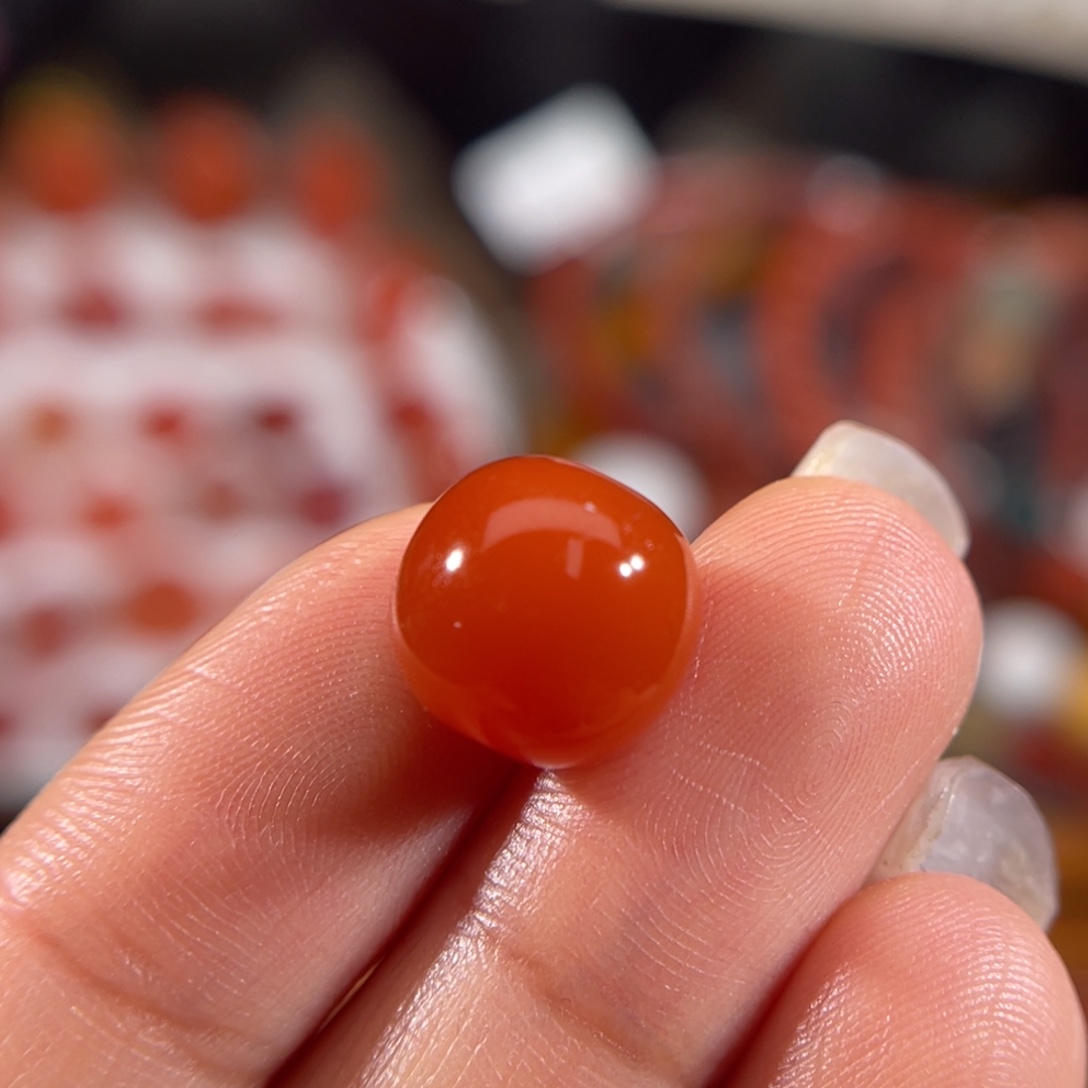 南红玛瑙未镶嵌老型珠 11x10.4mm