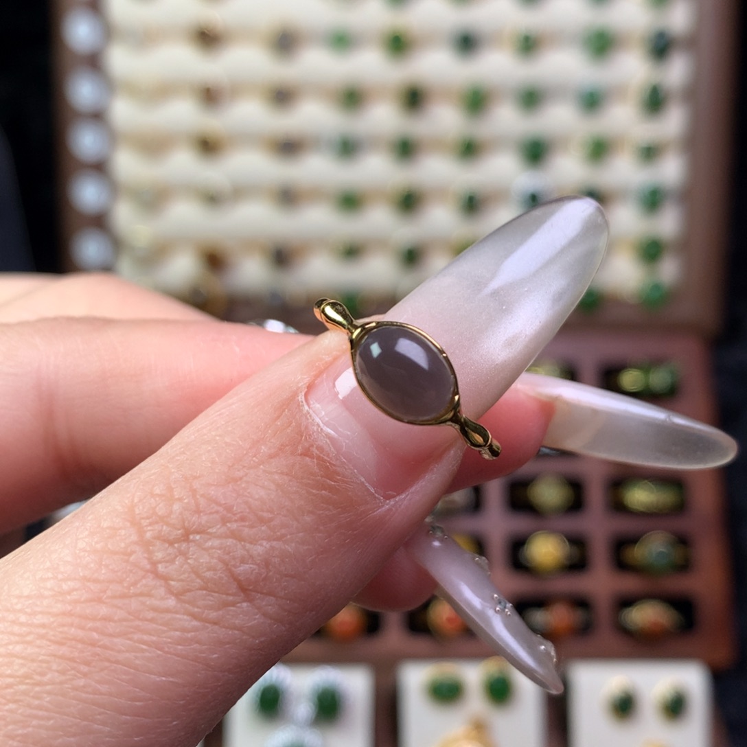 和田玉银S925镶嵌戒指