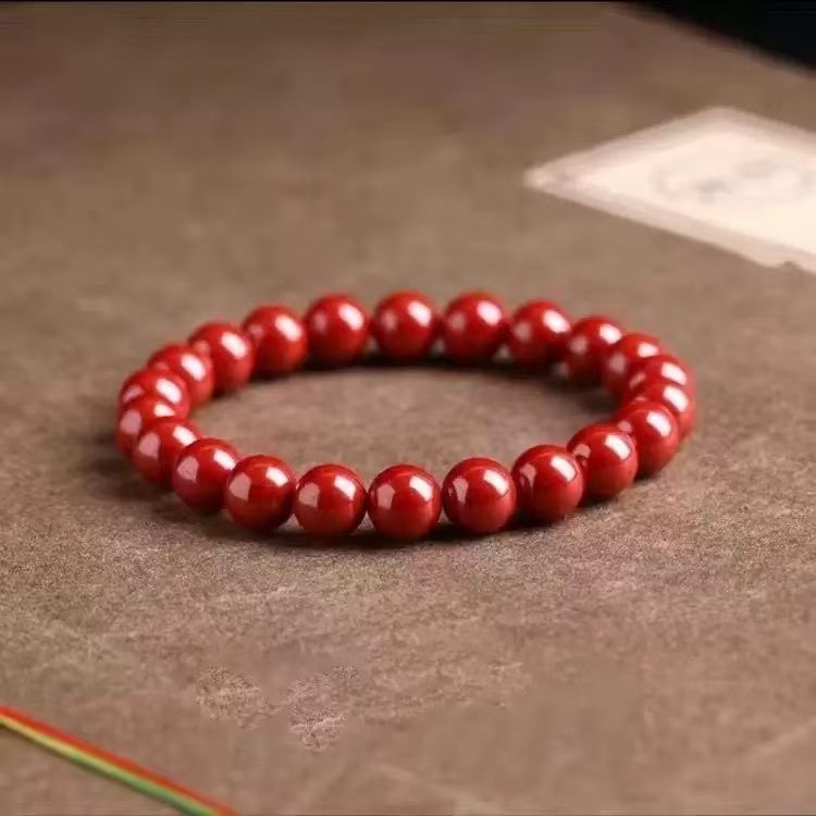 天然辰砂高端朱砂手串-NN-12