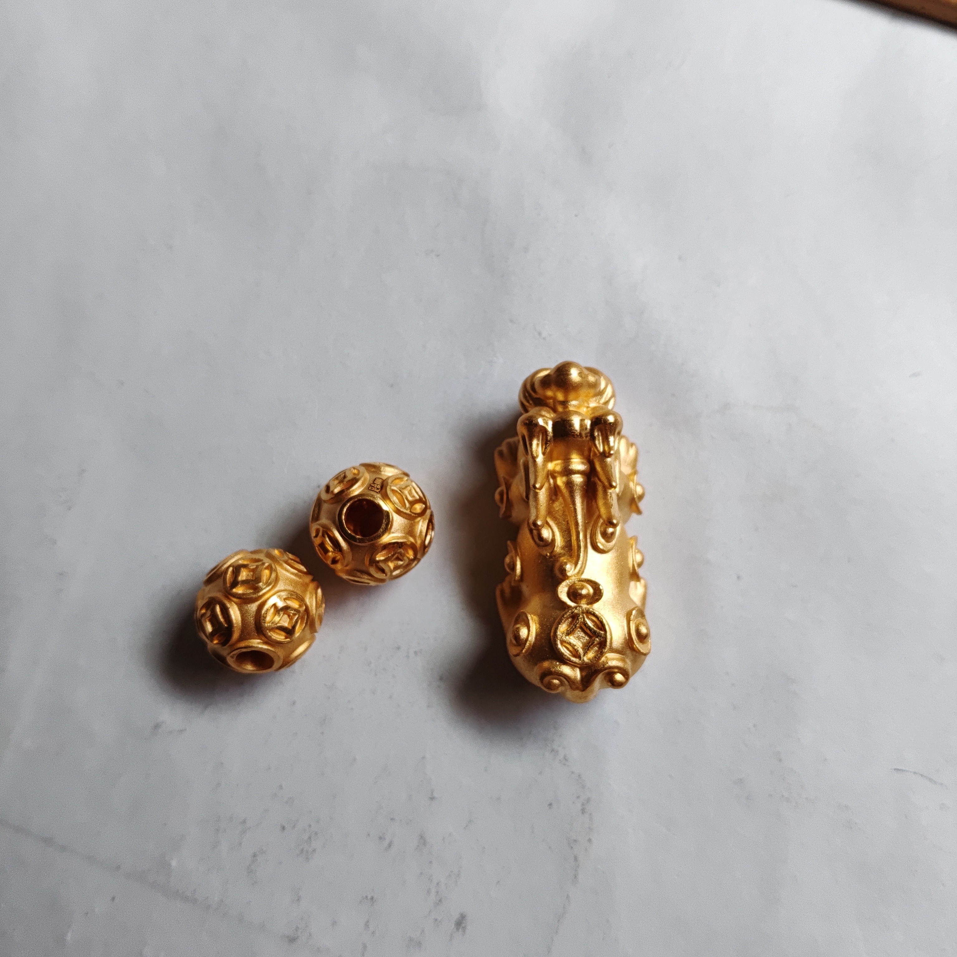 金元宝足金999貔貅珠子首饰
