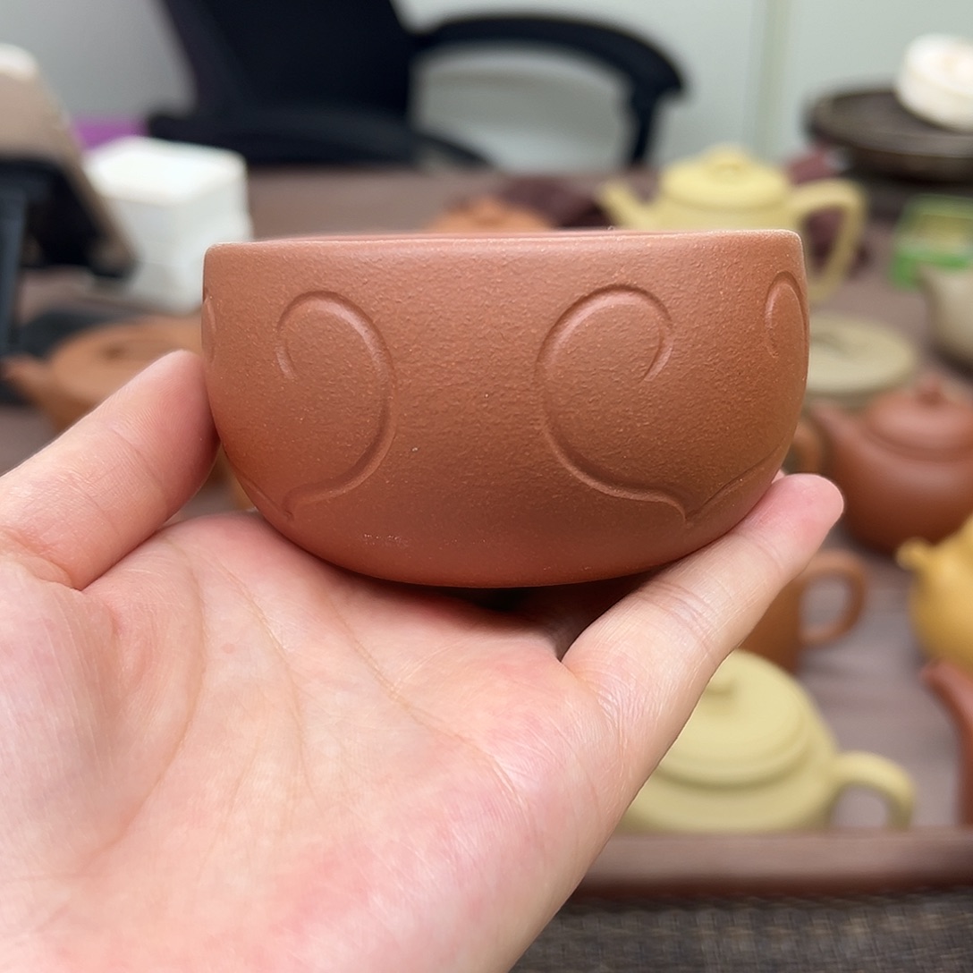 茶壶紫砂紫砂杯子，红降坡，120CC左右