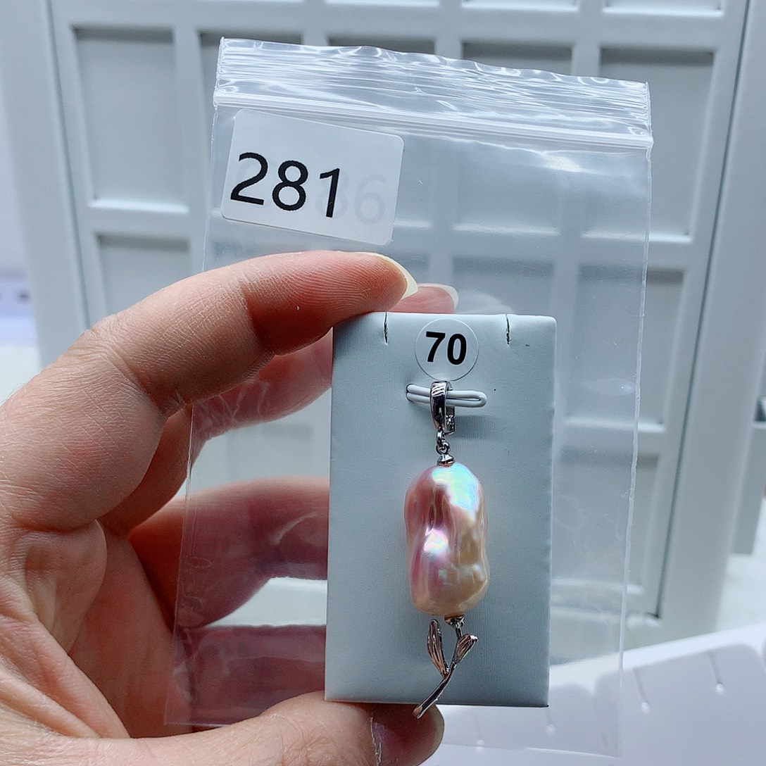 合金淡水珍珠吊坠(不含链)