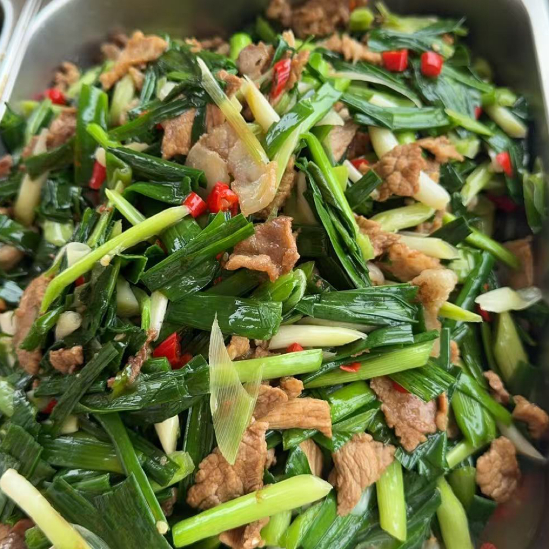 大蒜炒肉，大蒜炒肉肉