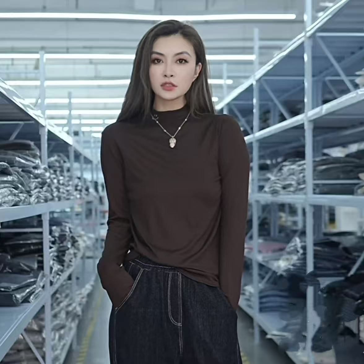 2025时尚新款纯色笑脸刺绣圆领百搭气质显瘦针织衫A917#