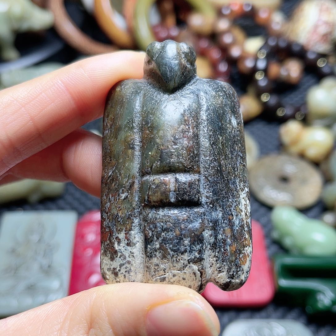 白玉菩提吊坠摆件