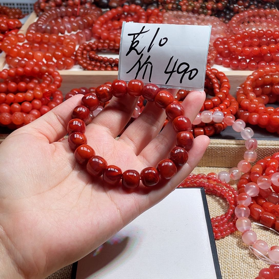 烟***指手链未镶嵌南红玛瑙