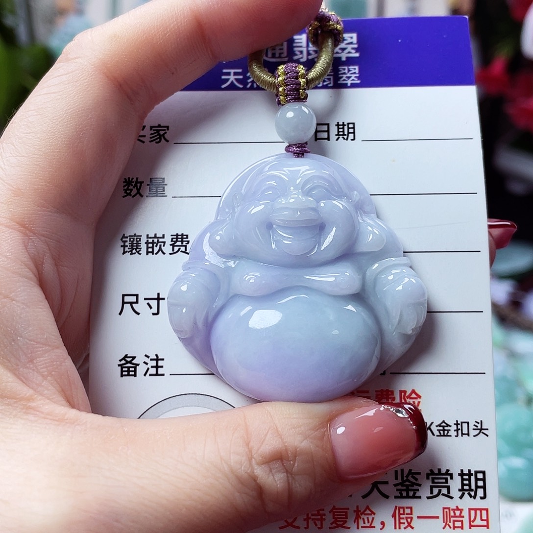 翡翠未镶嵌颈饰佛公08