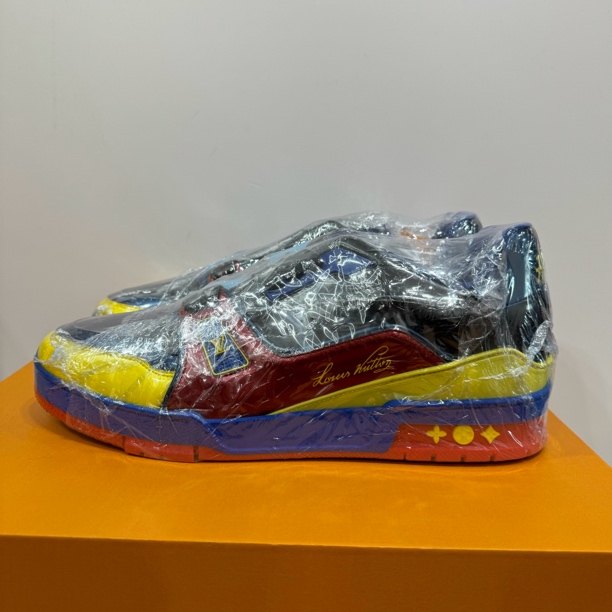 未使用 LouisVuitton/路易威登 43.5码 trainer漆皮亮面 时尚板鞋