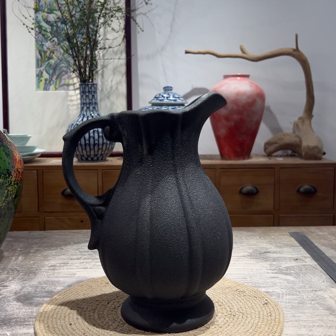 摆件陶瓷花瓶高28口8