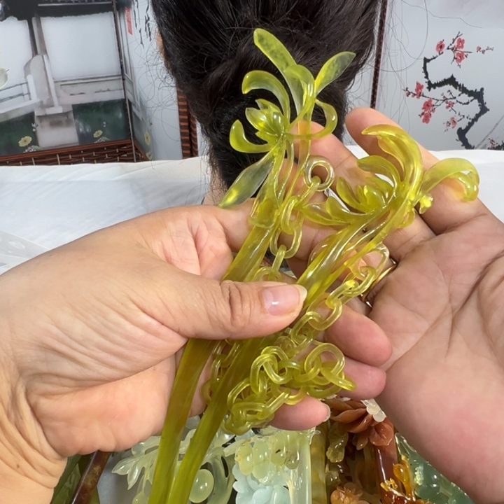 定制蛇纹石玉沅****?毛货发饰