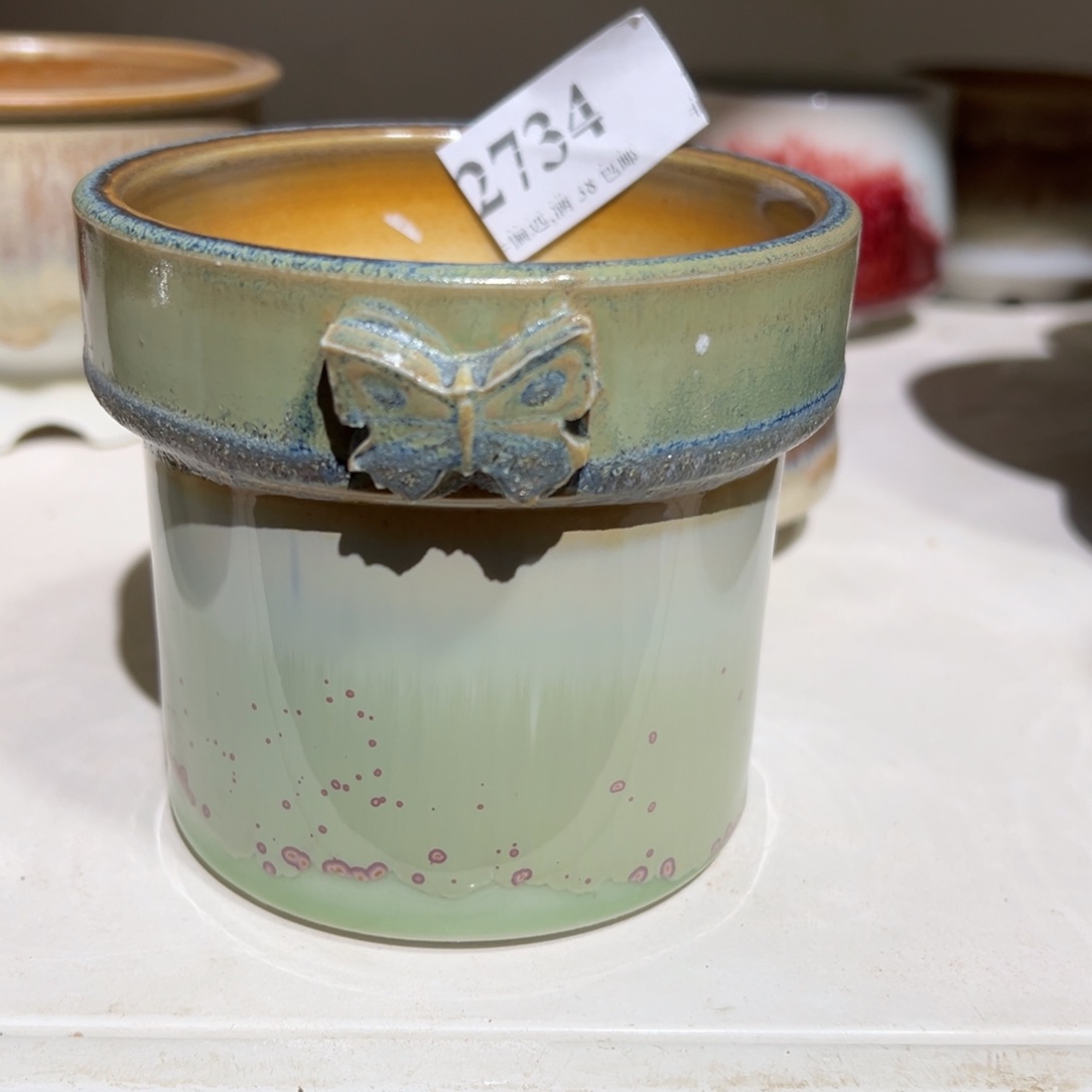 红陶口9高9 景德镇手工花盆