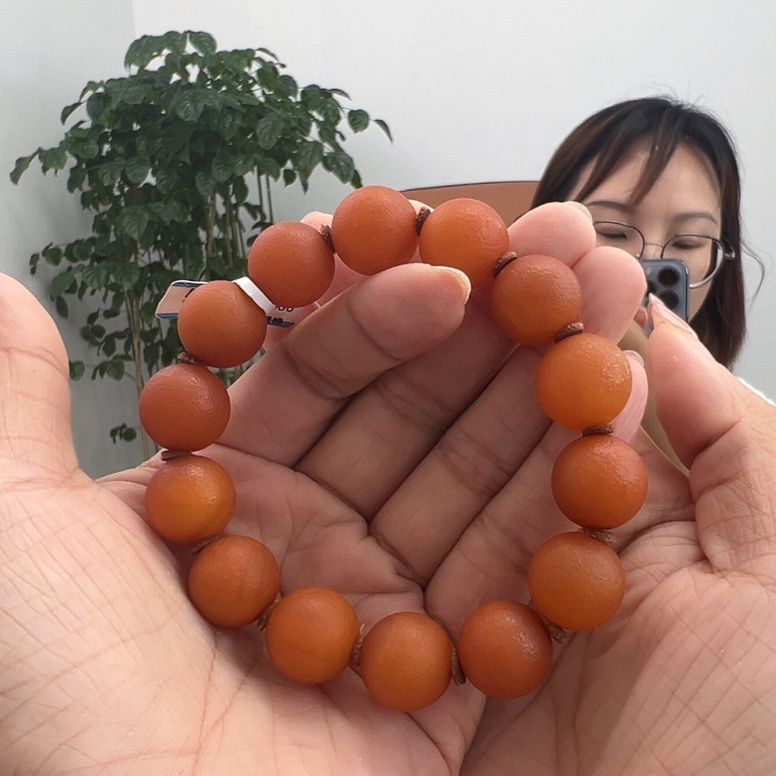 未镶嵌琥珀手串橘皮手串15MM