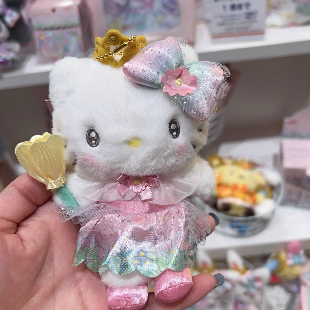 心意绽放系列拿花kitty美乐蒂库洛米小麦云许愿兔包包挂件钥匙扣