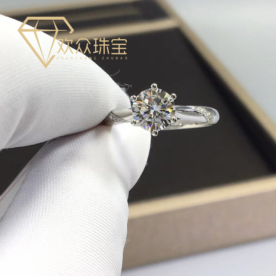  【通灵六爪款】0.5-3克拉/莫桑石经典轻奢风女戒