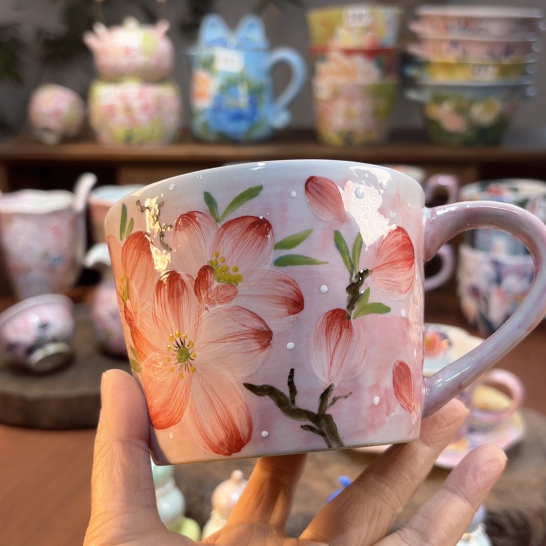 景德镇手绘高温釉下彩陶瓷茶具