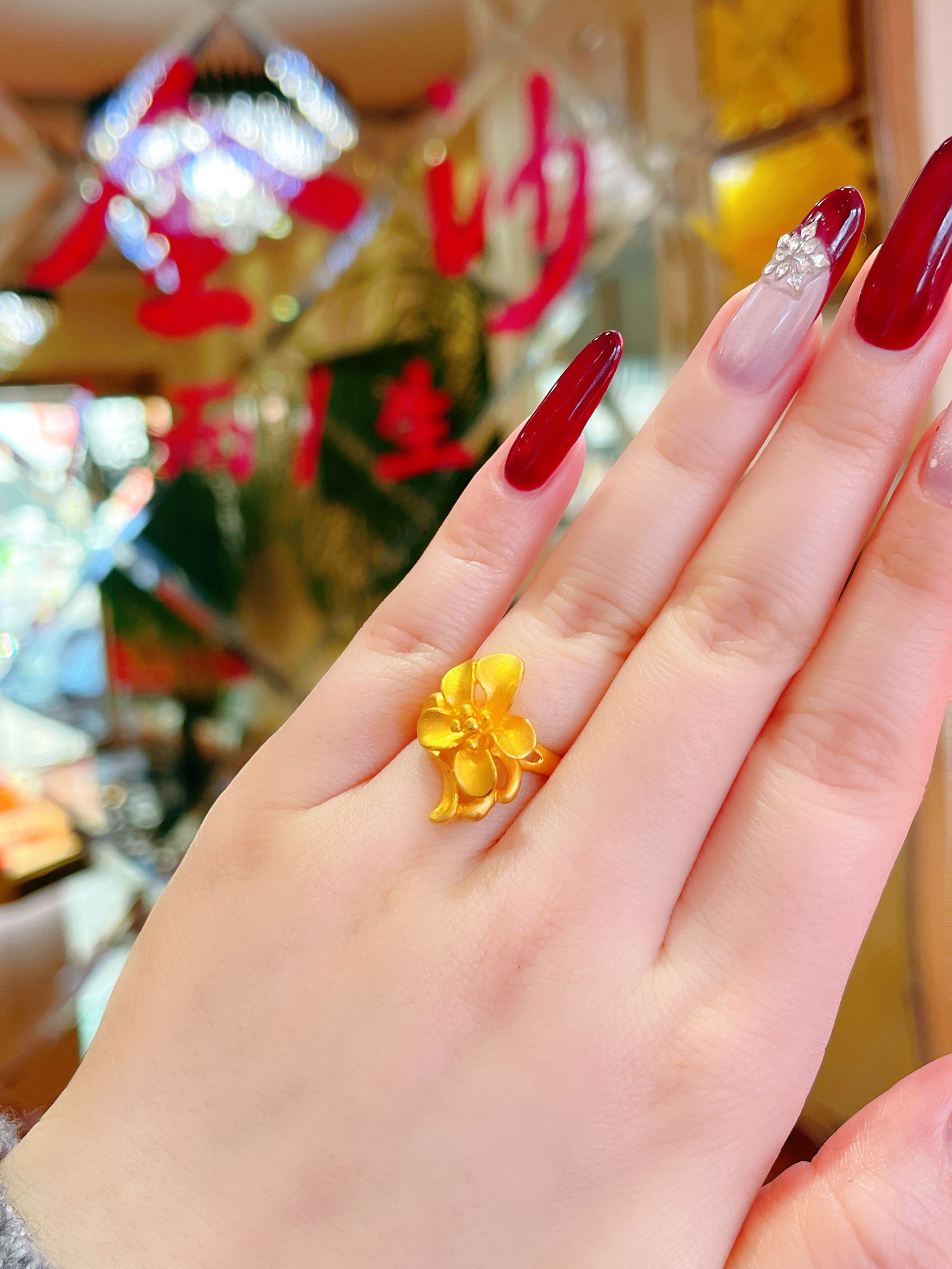 合金戒指 金蕊凝香戒指