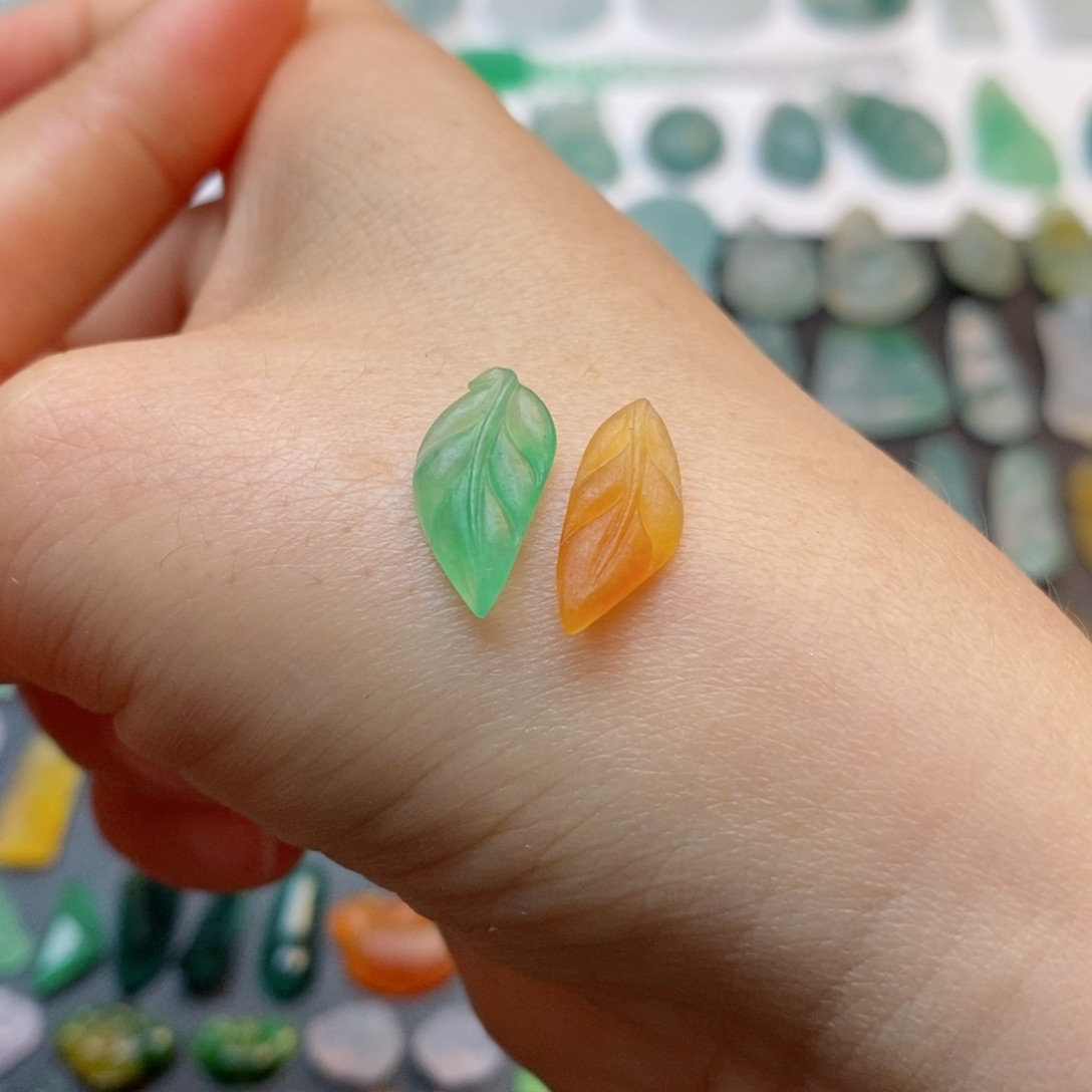 定制翡翠未镶嵌树叶