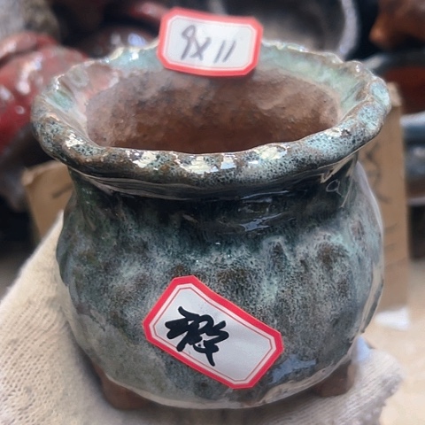 红陶粗陶花盆手工