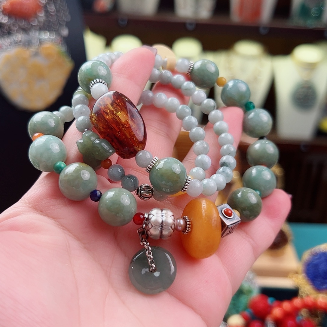 手链翡翠未镶嵌国风