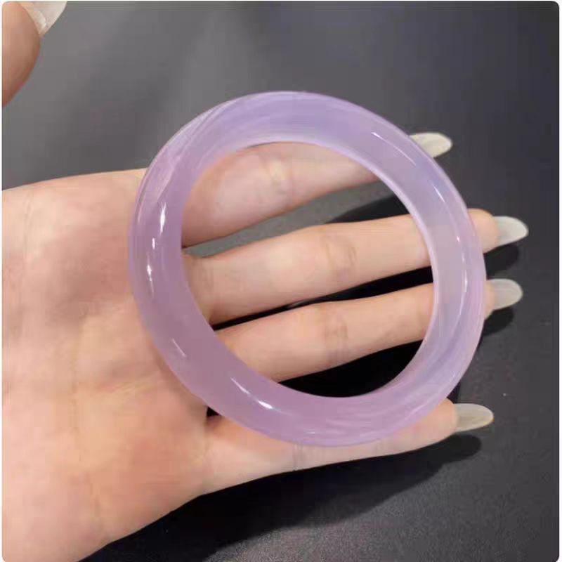 【9-12】天然玛瑙淡粉色玉髓手镯少女送朋友礼品 多样化发货拍1发1