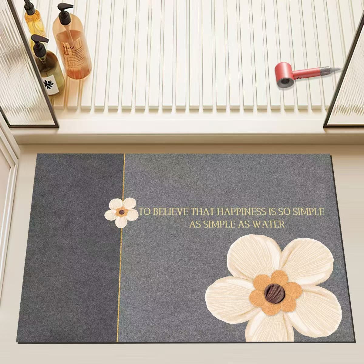 真防滑(G129)100*140cm硅胶垫浴室厨房入户床边隔热秒吸速干