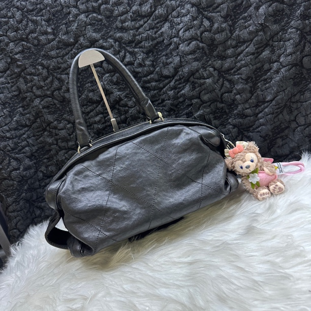 95新 Chanel/香奈儿 香奈儿黑色保龄球单肩包手提包