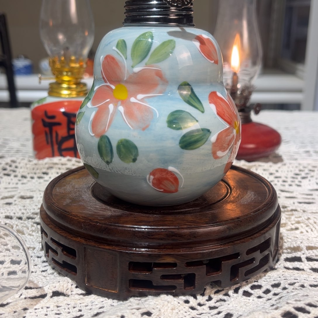 摆件景德镇陶瓷香薰灯