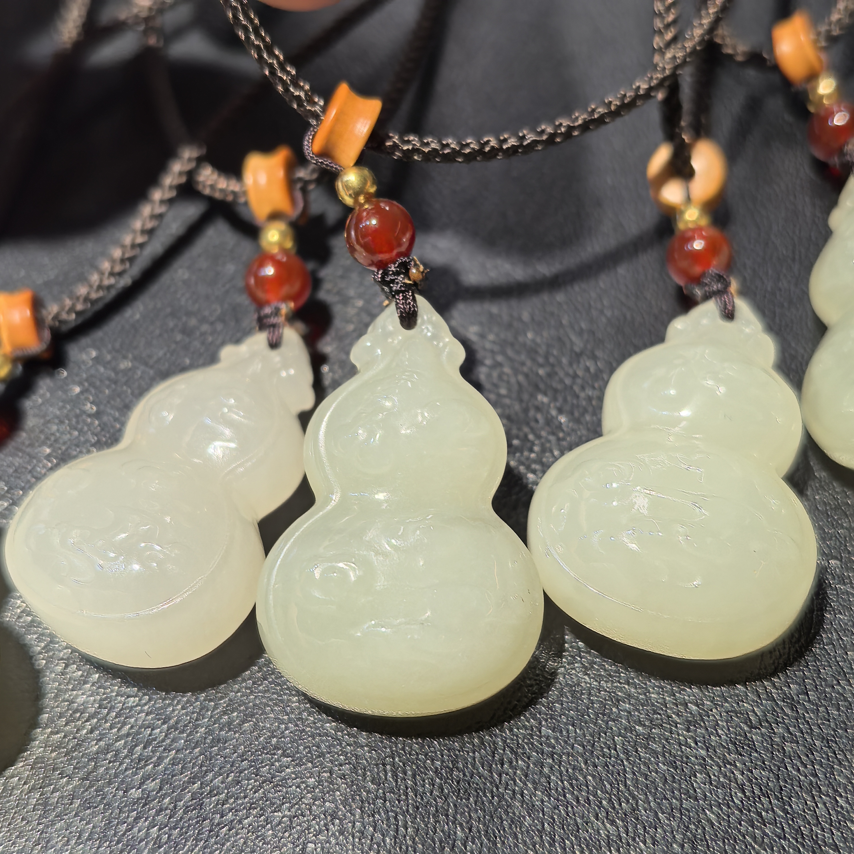 和田玉晴水祥紋葫芦吊坠（多样性发1件）#C59