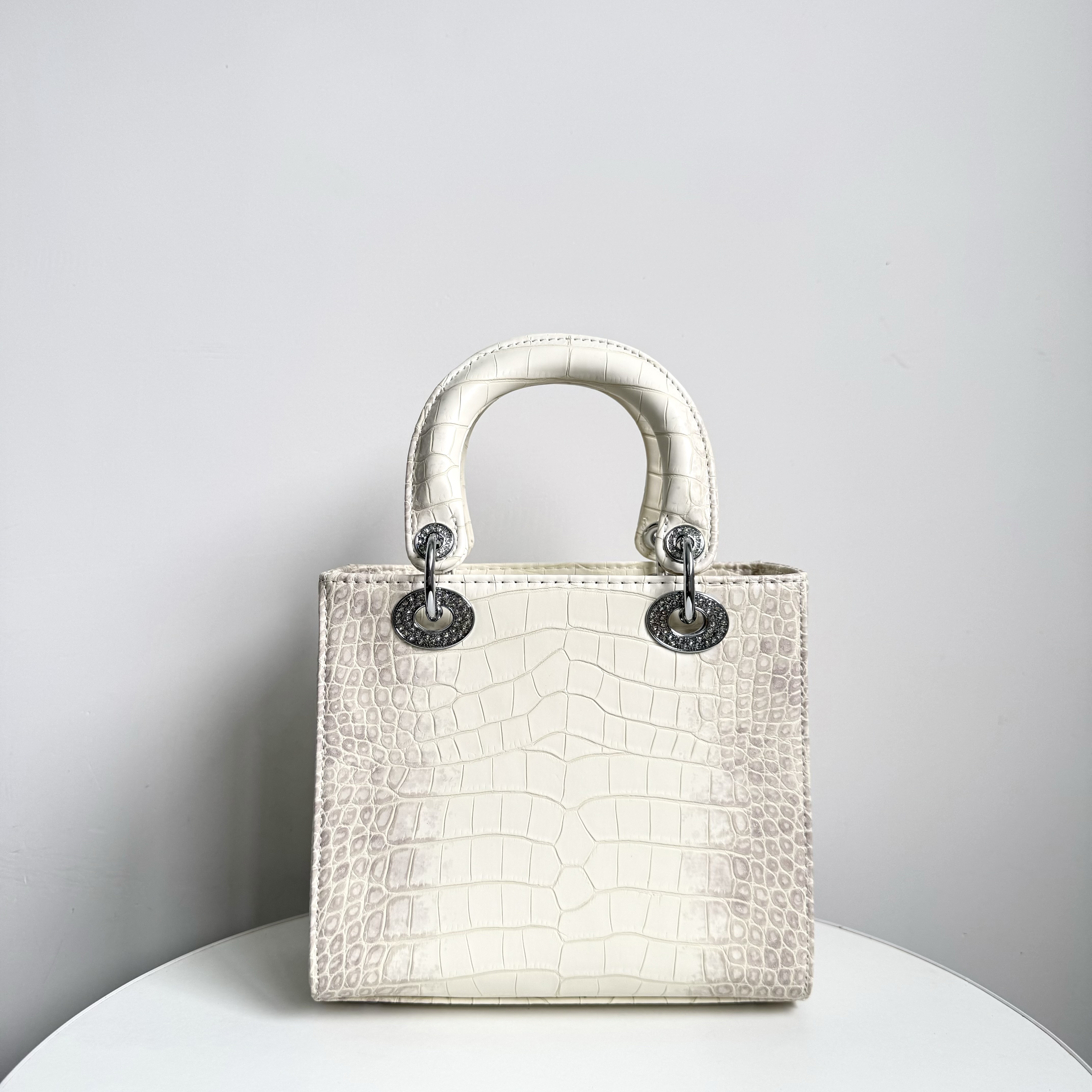 A024新款时尚百搭女包 【白色-大号戴妃包】