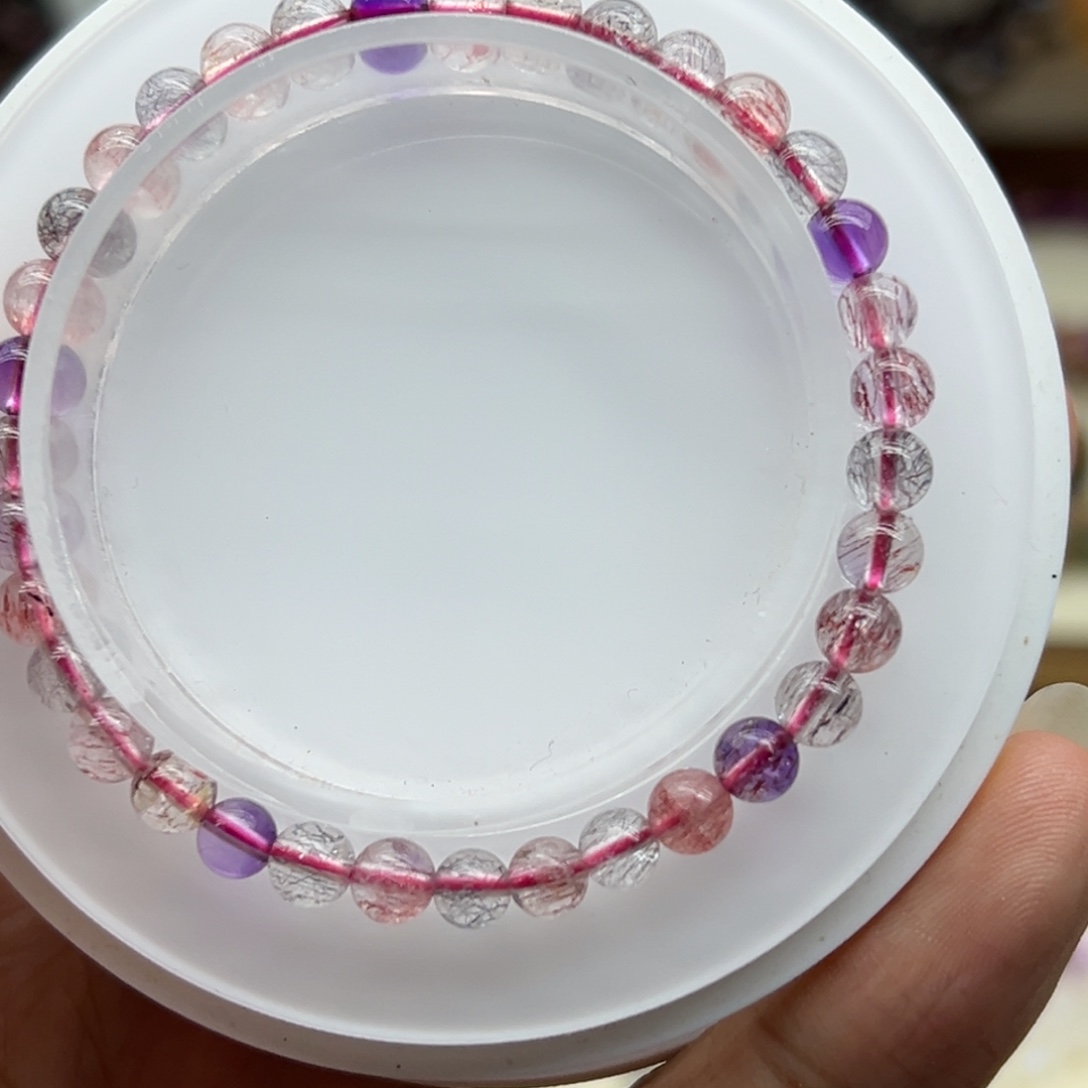 未镶嵌手链水晶5.3咪超七