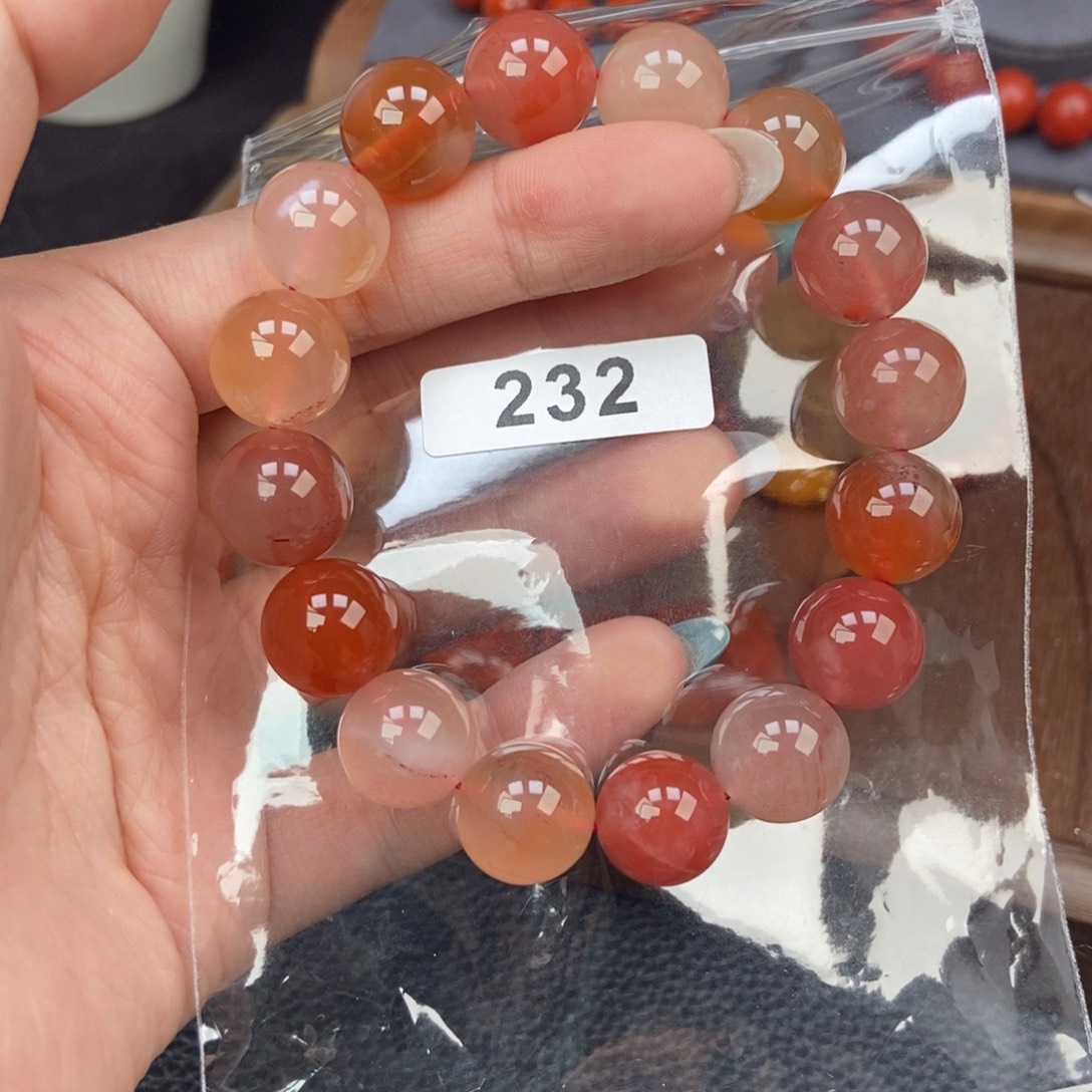 南红玛瑙未镶嵌手链卡13.2