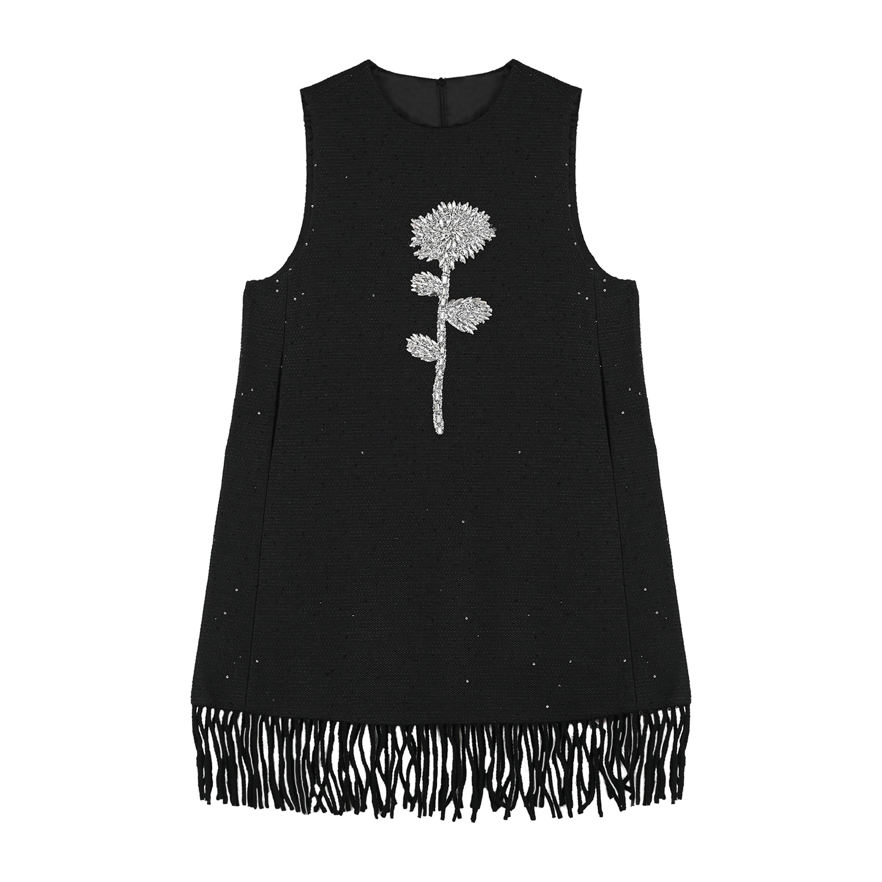 2025秋冬新款气质大码背心裙小香风流苏宽松连衣裙#CVC20201