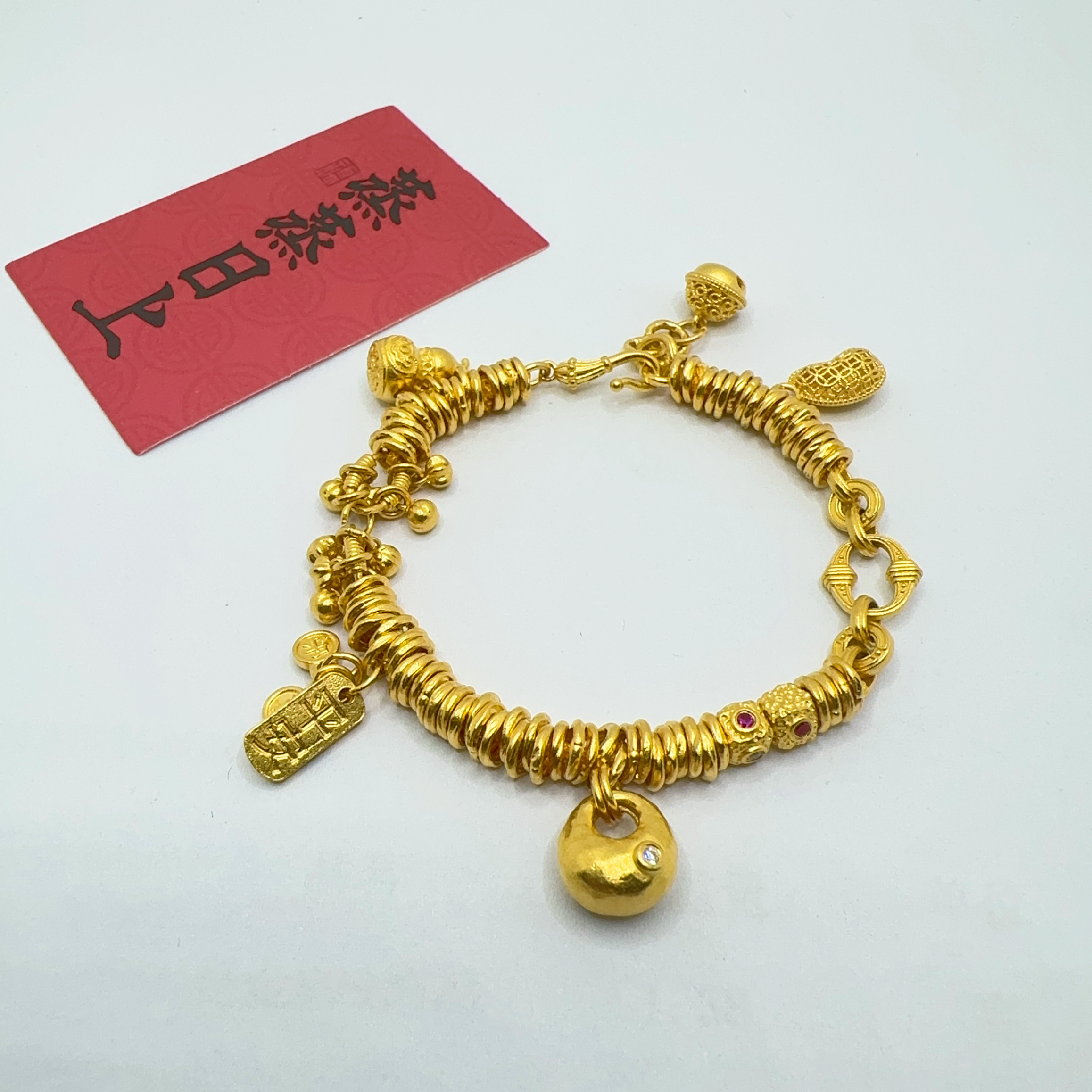幸牌珠宝（卡5盘）足金999投资金条14-14.5手围35.42克