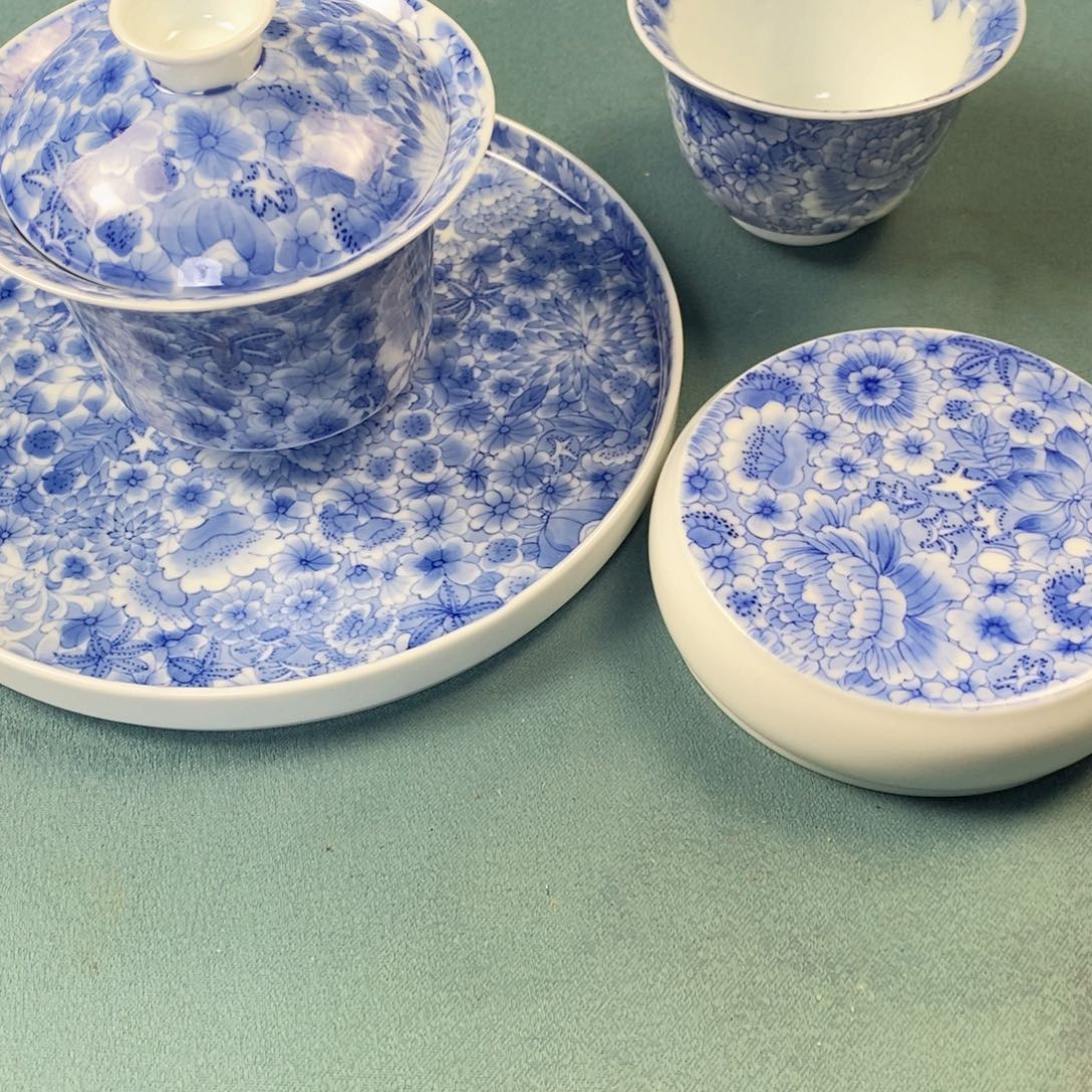 手绘微瑕万花四件套