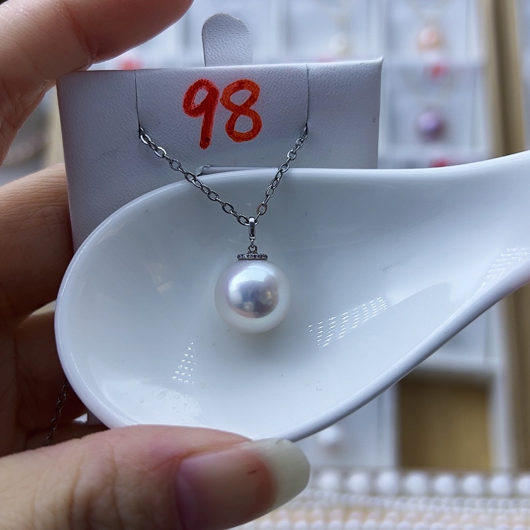 淡水珍珠颈饰18K金镶嵌