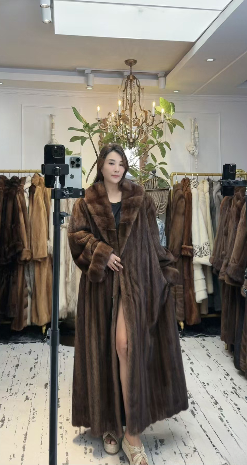 G163 貂皮大衣  衣长135 胸围135 中古皮草