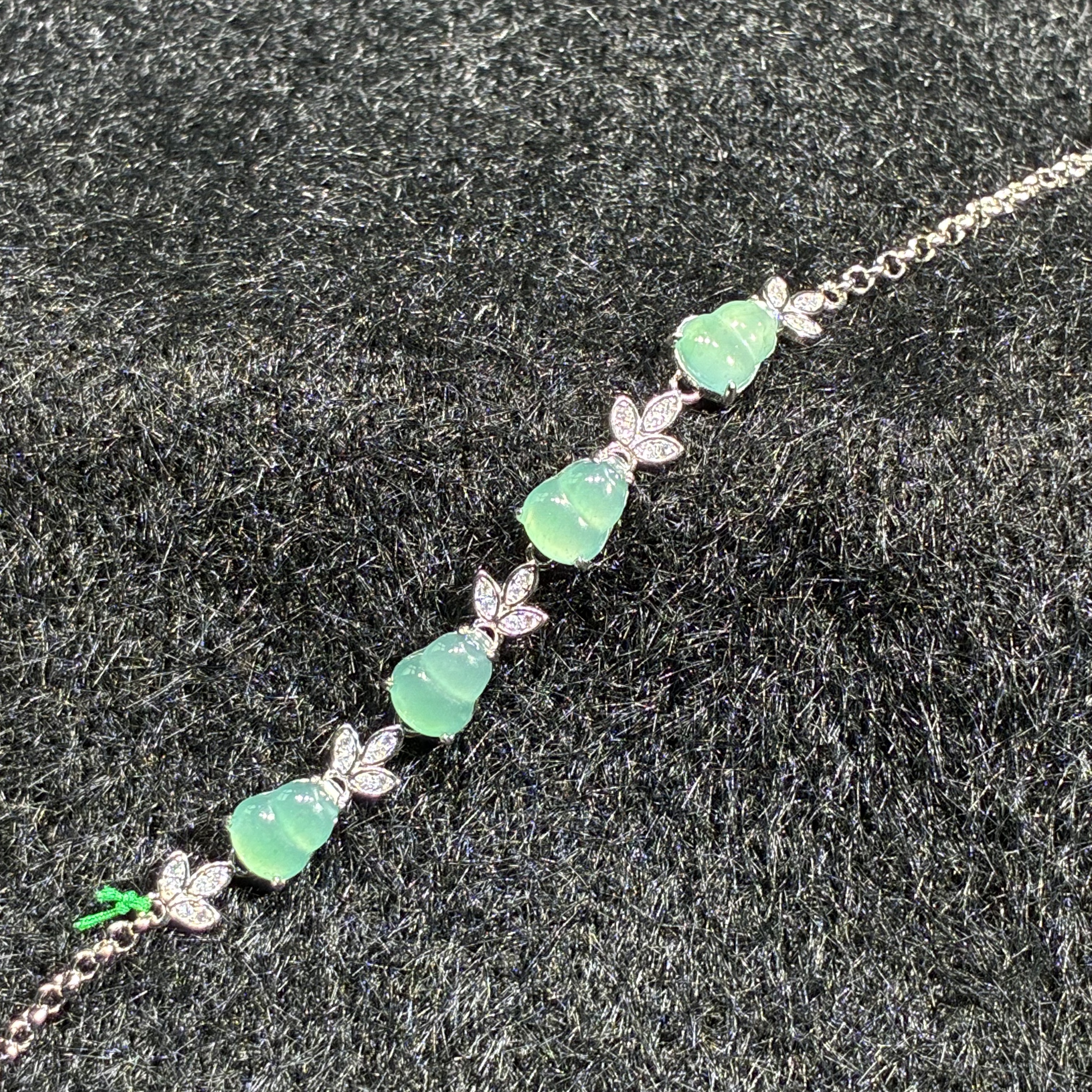 【聚鑫珠宝】天然翡翠A货冰种葫芦手链气质女款多样性发货一y121