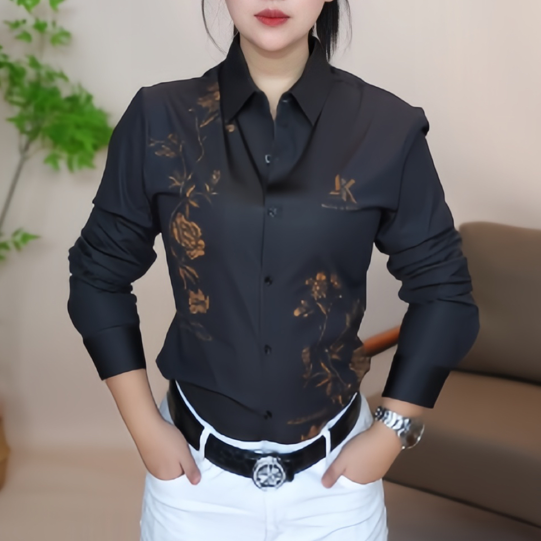 2025男士秋季新款时尚衬衫轻奢气质百搭显瘦修身条纹精致长袖衬衫