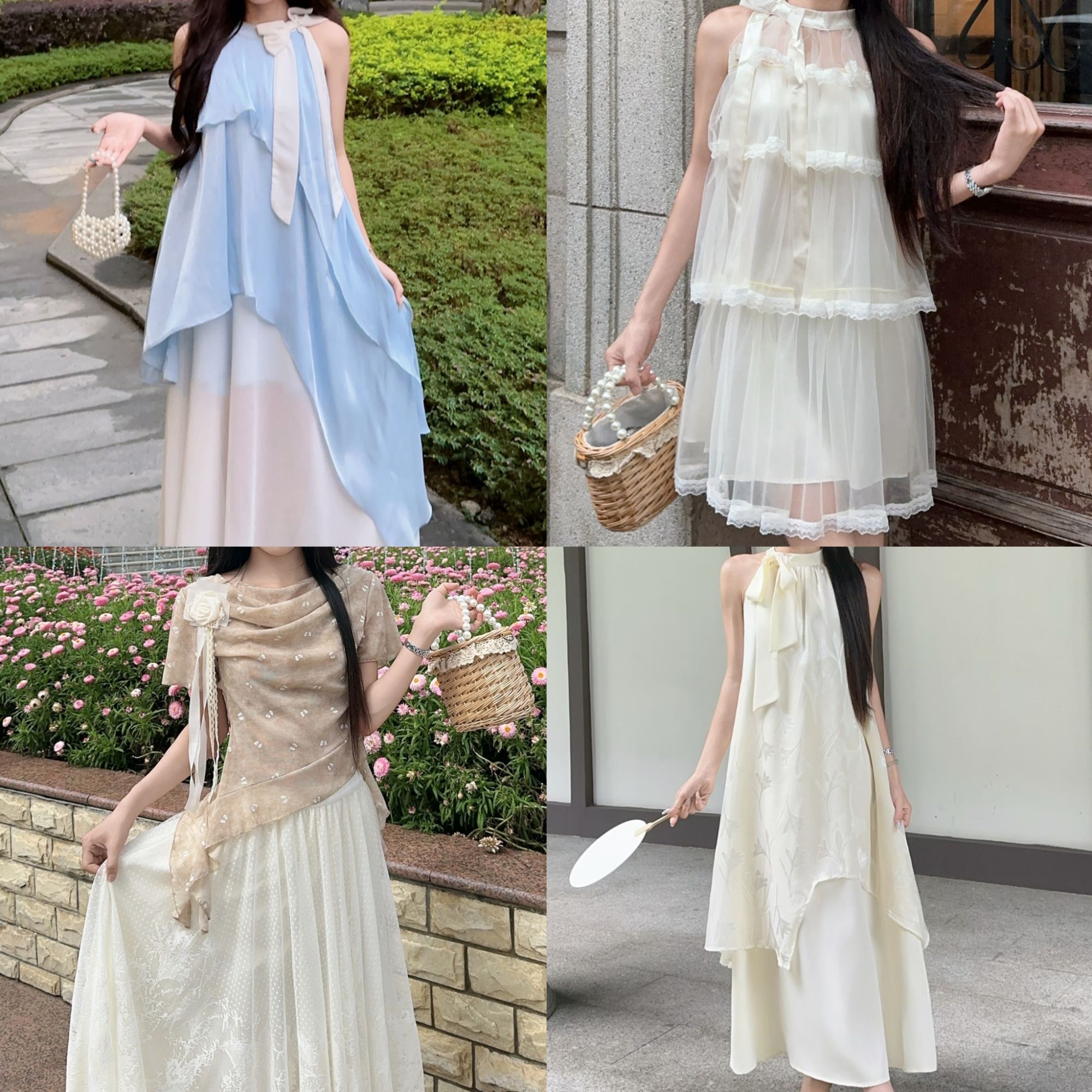 【D501~D850】法式初恋连衣裙女宽松气质绝美温柔初恋长裙