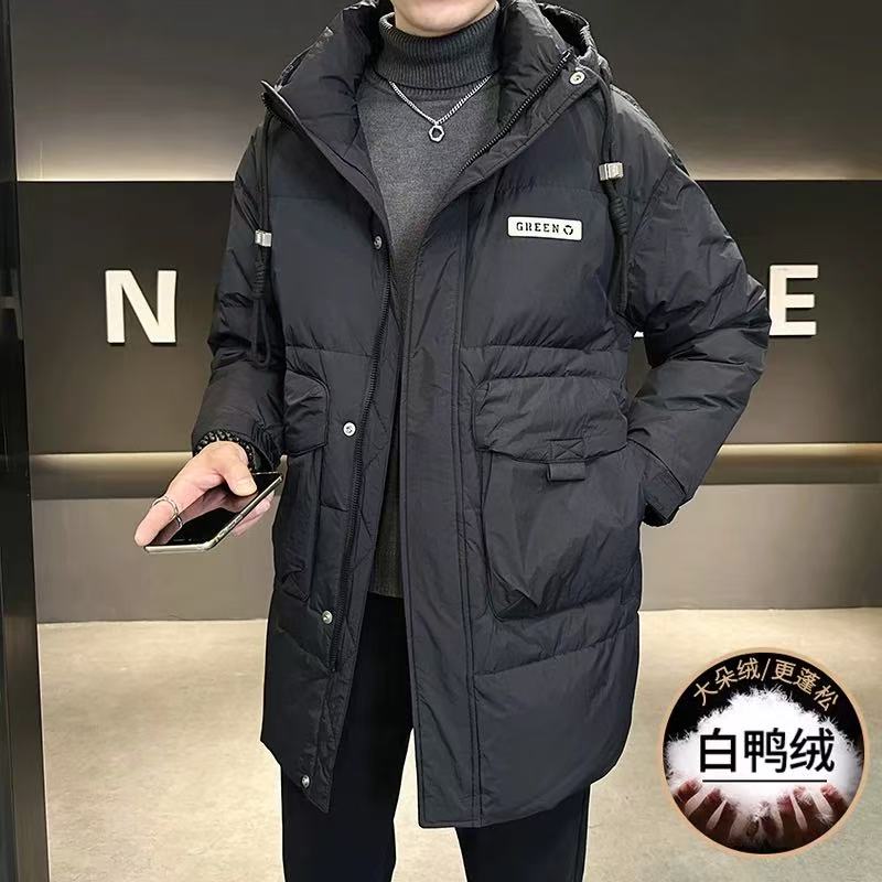 中长款新国标80绒高端正品连帽羽绒服冬装保暖收袖口羽绒外套