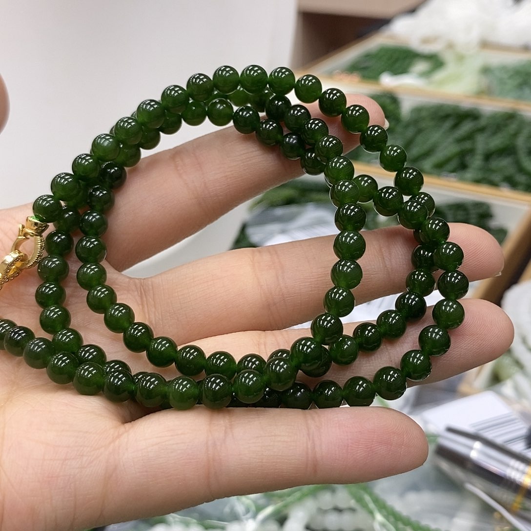 和田玉（碧玉）手链未镶嵌