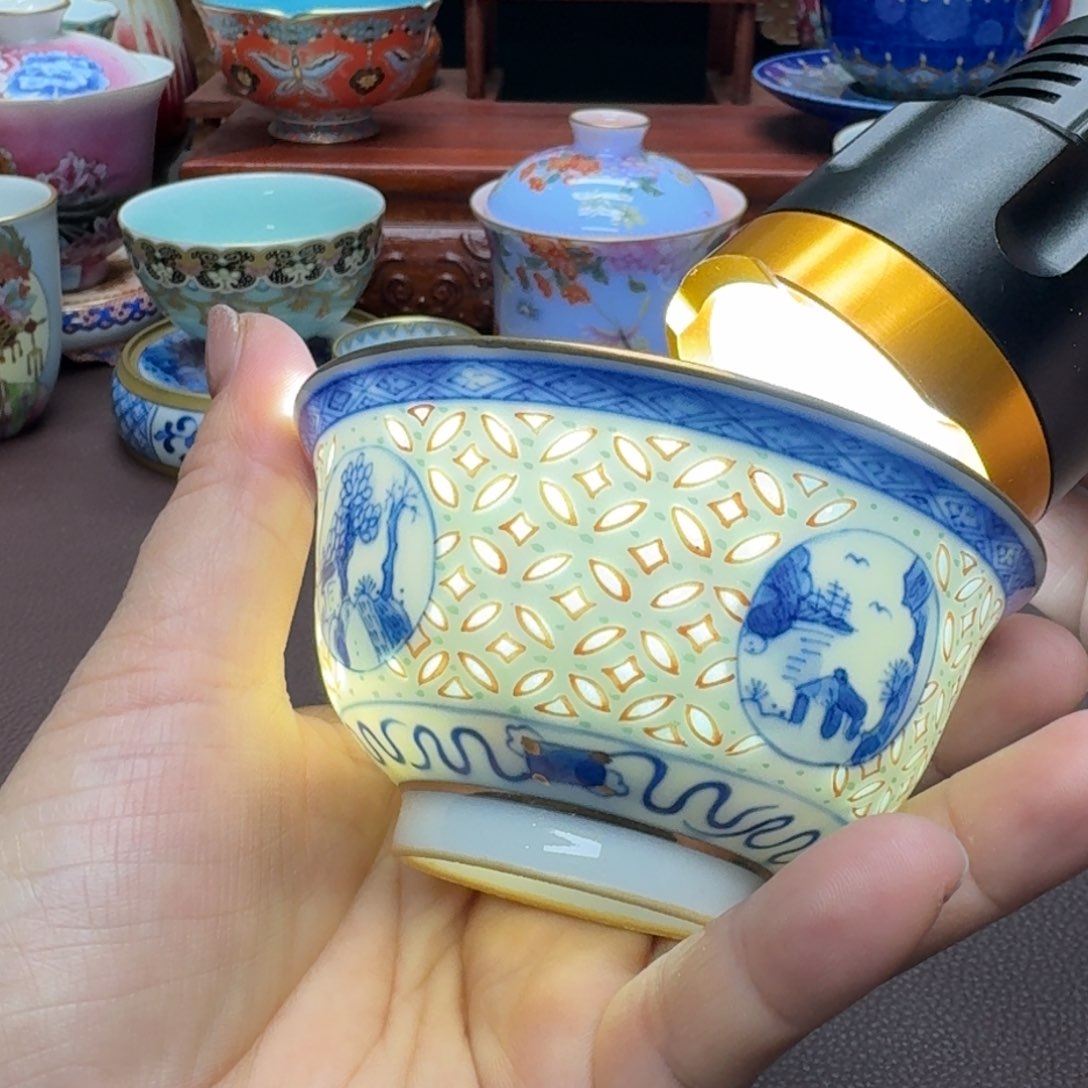 瓷片景德镇仿古手工制作精品展示